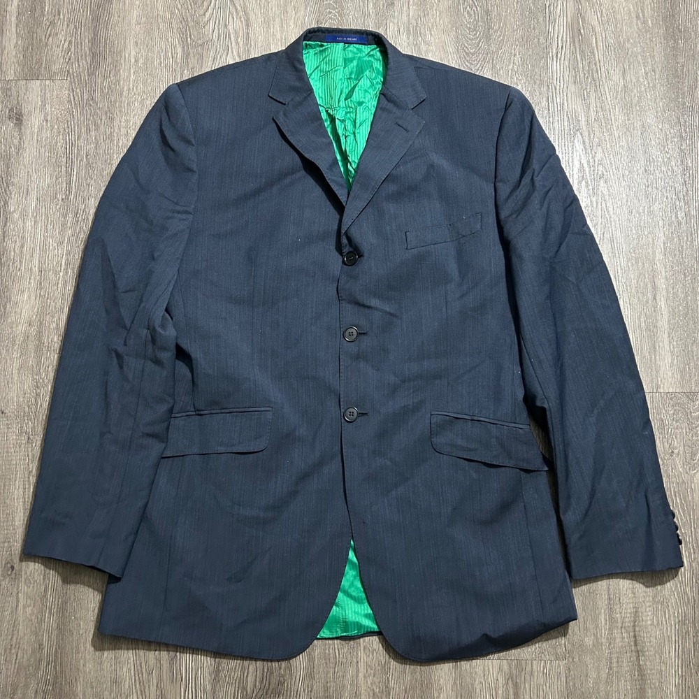 Ozwald Boateng Bespoke Couture Blazer 42 Reg‎ Navy England Wool (Flaws)